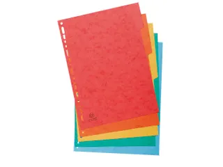 Tabblad glanskarton 225g 5-delig A4 maxi Assorti - 1