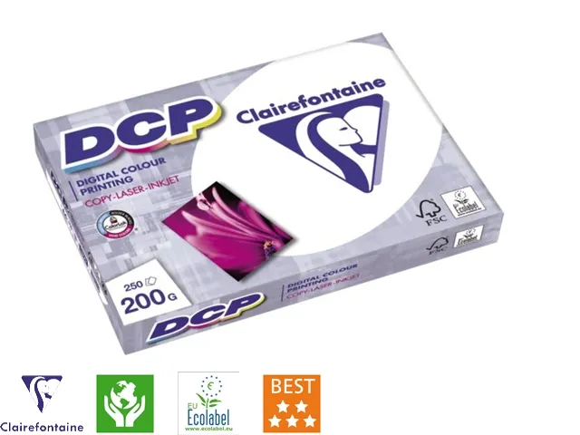 Laserpapier Clairefontaine DCP A4 200gr wit 250vel