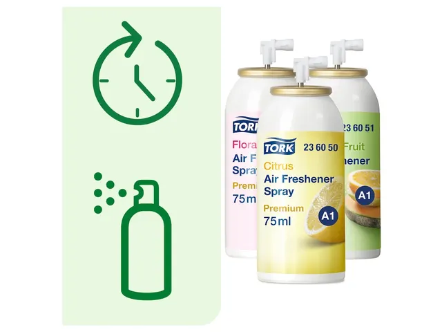 Tork 972000 Luchtverfrisser Spray Dispenser Starterpack Wit A1