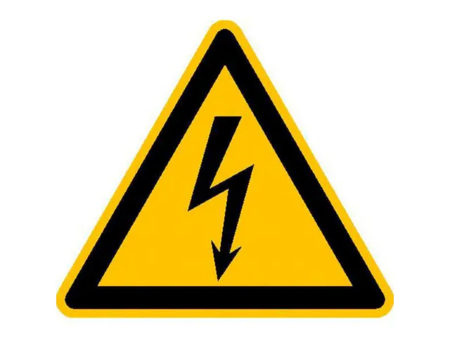 waarschuwingsbord,v. binnen/buiten,waarschuwing: elektr. spanning,PVC