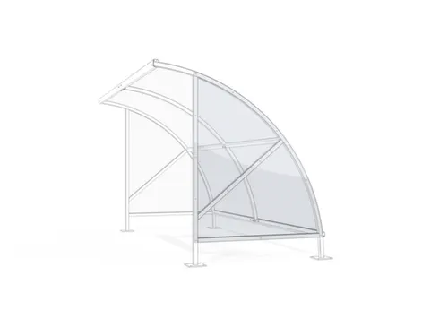 Zijwand,V. Overdekte Fietsenstalling,Aanbouw Rechts,Wand Polycarbonaat