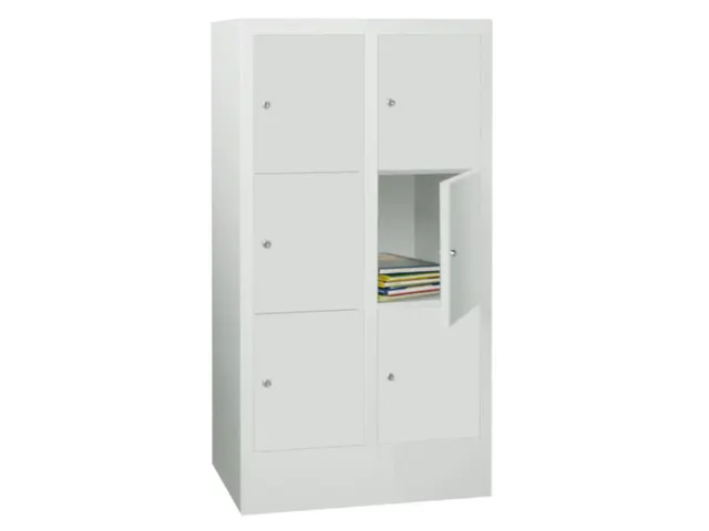 Lockersysteem 1187x630x500mm 2x3 Vakken 300mm Cilinderslot