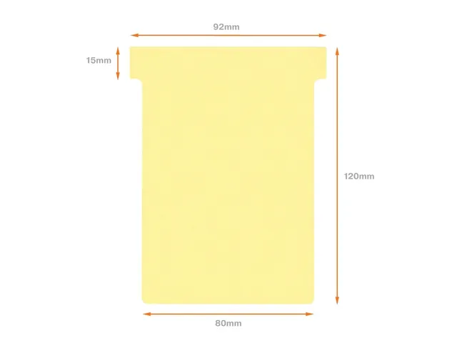 Planbord T-kaart Nobo nr 3 80mm geel