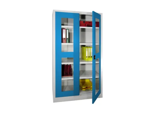 Vitrinekast Hxbxd 1950x1000x400mm Draaideuren Ral7035 Front Ral5012