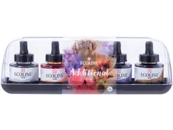Ecoline waterverf 30 ml, 5 additionele kleuren