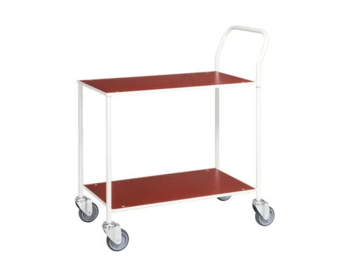 Tafelwagen,Draagverm. 150Kg,2Etage(S),Etage(S) Melaminecoating,Rood