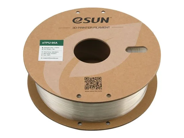3D Printer Filament eTPU-95A eSun 1,75mm Transparant 1kg