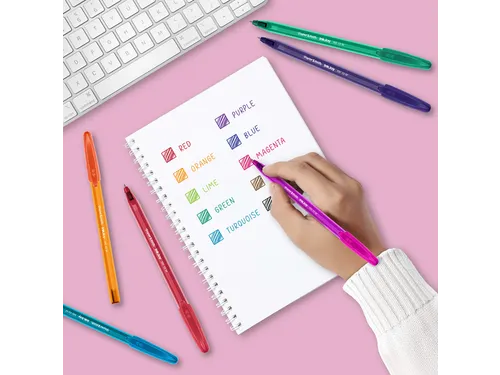 Balpen PaperMate Inkjoy 100 fijn blauw