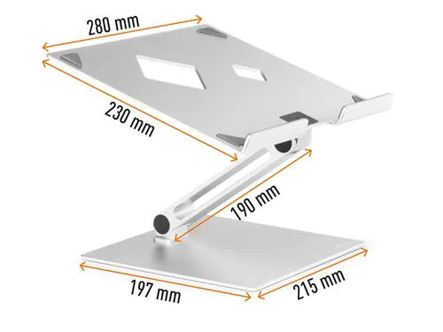 Laptop Standaard RISE Zilver