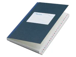 Notitieboek Atlanta met alfabet gelinieerd blauw 165x105mm