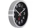 Horloge murale NeXtime 'Station' Ø19cm aluminium brossé noir