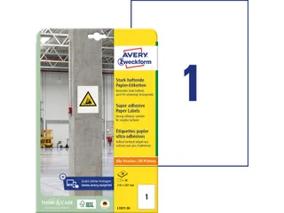 Avery Zweckform L7877 Sterk klevende etiketten A4 210x297mm 20 stuks - 5