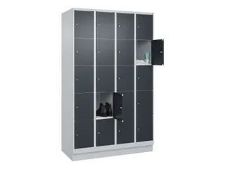 lockerkast,HxBxD 1950x1200x500mm,4x5vakken,vak B 300mm,cil.-slot - 1