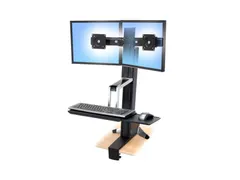 Werkstation Zit-sta Workfit S Duo Zwart