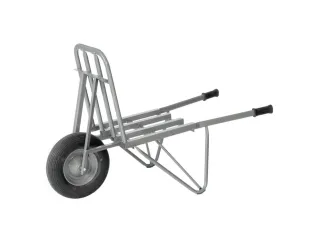 steen-/tegelkruiwagen,HxBxD 940x600x1440mm,staal,grijs,lucht-banden - 1