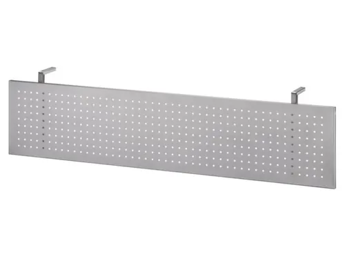 zichtscherm,v. bureau,HxB 350x1550mm,zilverkleurig