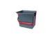 Seau Gris avec anse rouge 6L 24x20x22cm