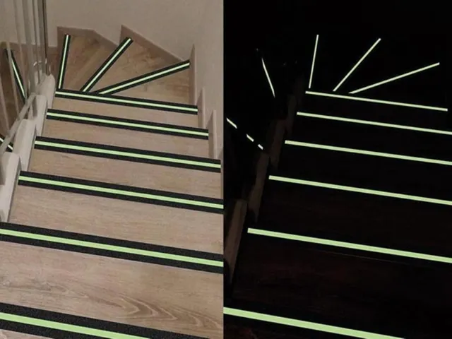 Bande antidérapante Phosphorescente 5cm x 5m - Noir/Vert
