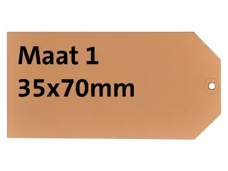 Label karton nr 1 200gr 35x70mm chamois 1000 stuks - 1