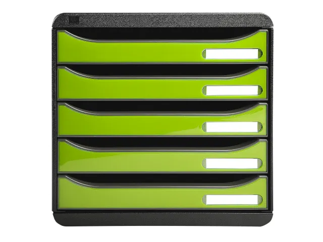Module de classement Big Box Plus 5 tiroirs Iderama - Vert anis brilla