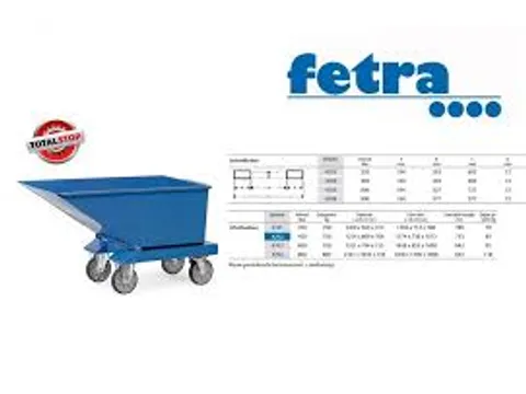 Afvalbakken 4703a Ral5007 750kg Aftapkraan