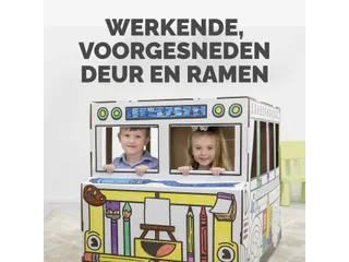 Kartonnen Speelbus Bankers Box Play inkleurbaar - 8