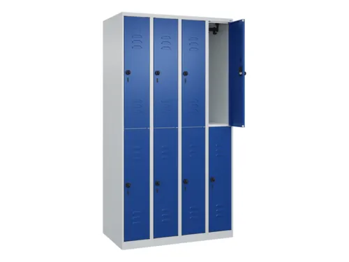 dubbeldekse locker,HxBxD 1850x1000x500mm,4x2vak.,vak B 250mm