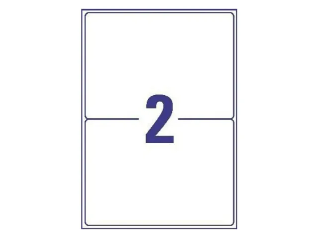 Etiket Avery LR7168-100 199.6x143.5mm recycled Wit 200 stuks