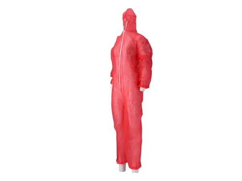 CMT Coverall met ritssluiting Non Woven PP Rood Maat 3XL doos 50 stuks