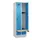 locker met bank,HxBxD 1950x600x815mm,2vak,vak B 300mm,draaigrendel