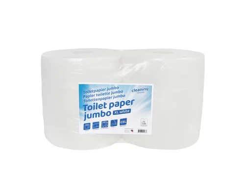 Toiletpapier Cleaninq maxi jumbo 2 laags 350m Wit 6 rollen