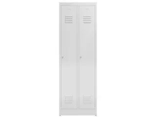 garderobekast,HxBxD 1800x590x500mm,2vak,vak B 295mm,klink,sokkel - 2