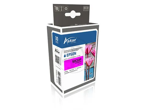 As70023 Astar Epson Sjic22P Tmc Inkt Magenta Rebuilt Chip 32,5Ml