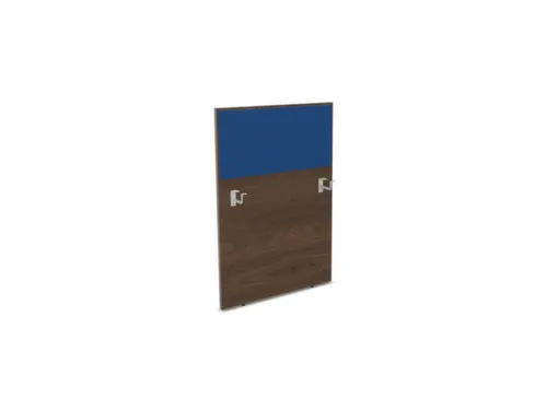 baliepaneel bureau aanbouw links 800mm NV bruin hickory BN6016-blauw