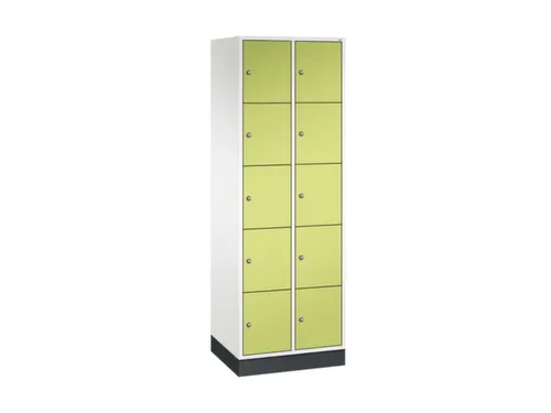 lockerkast,HxBxD 1950x620x500mm,2x5vakken,cil.-slot,sokkel