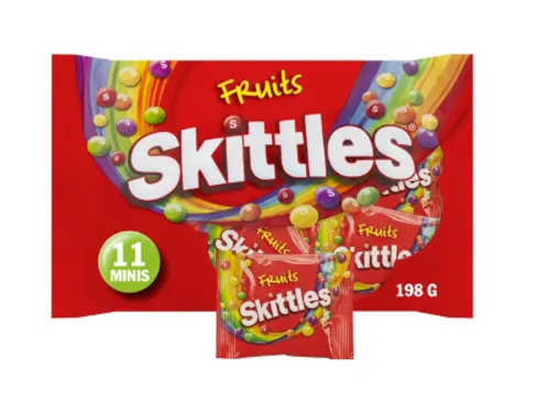 Snoep Skittles fruit uitdeelzak 11 zakjes a 18gr