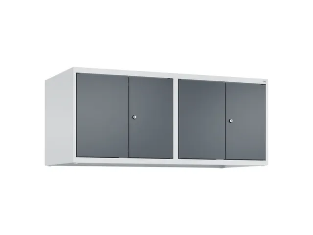 opzetkast,v. locker,4vak.,vak B 300mm,HxBxD 500x1200x500mm,vleugeldeur