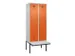 locker met bank,voor scheiding van kleding,HxBxD 2120x800x815mm,2vak