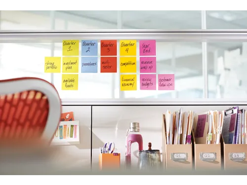 Memoblok Post-it 622 Super Sticky 47,6x47,6mm Carnival 12 stuks