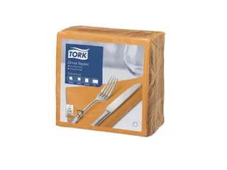 Tork 477907 Dinnerservet 39x39cm 2-laags 1/4 vouw 12x150st Oranje - 1