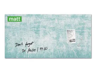 Glas Magneetbord Sigel Artverum Turquoise Wall mat 91x46cm - 9