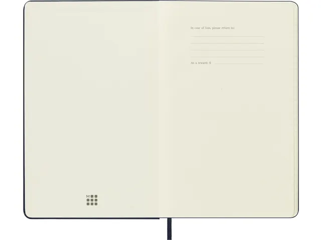Notitieboek Moleskine large 130X210mm lijn hard cover sapphire blue