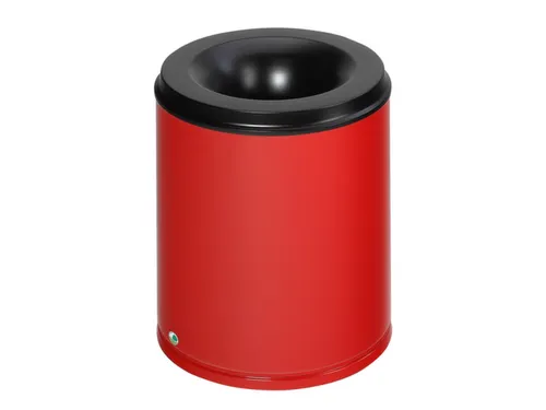 prullenmand zelfblussend 80 liter HxØ 560x465mm kop zwart rood