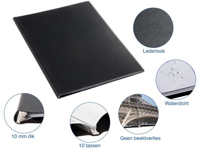 Showmap Rillstab A4 RI99414 1 Kanaals 10 Tassen Zwart