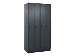 locker,HxBxD 1950x1000x500mm,4vak,vak B 250mm,draaigrendel,sokkel
