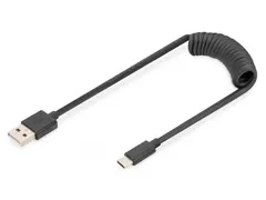 USB Í Type A naar USB Í Type C veerkabel TPE USB 2.0 PD60W Max; 1m