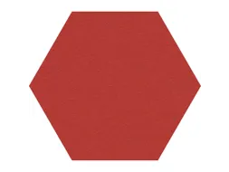 Prikbord Zeshoek Rood kleur 2210 Bulletin Paneel Ø 60cm frameloos
