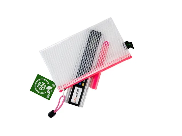 Pochette zip Foldersys EVA 120x220mm rose fluo