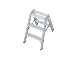 Vouwladder Aluminium H 750Mm Aan Beide Zijden Te Gebruiken 2X3Treden