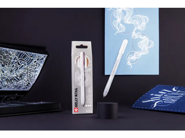 Gelschrijver Sakura Gelly Roll Classic 08 klikfunctie set à 3 wit
